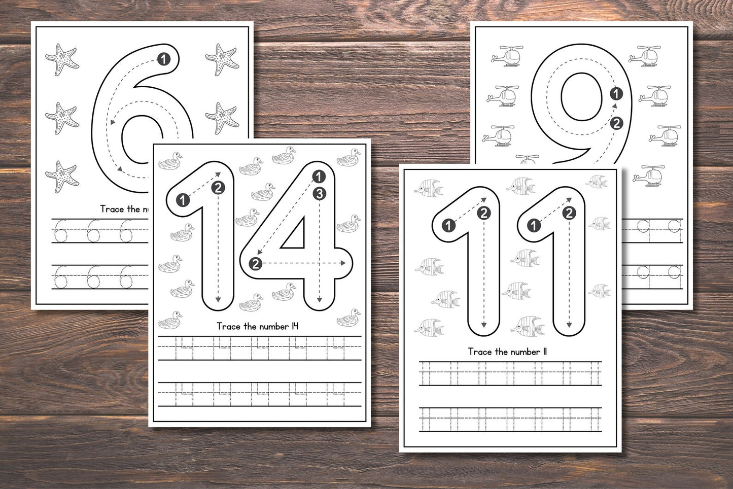 20 Number tracing worksheets, traceable numbers, preschool worksheets, 0-20 Printable Number Tracing, Kids Tracing, Handwriting Practice