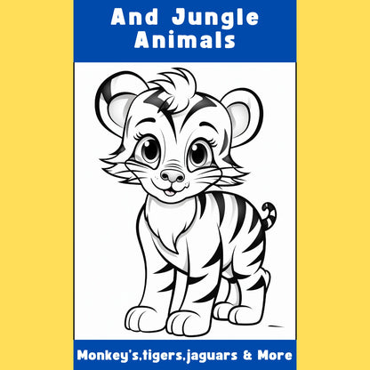 1000 Animal Coloring Pages for Kids Printable | Easy Coloring Book for Preschool & Toddlers | Fun Educational Activities | PLR Bundle | PDF