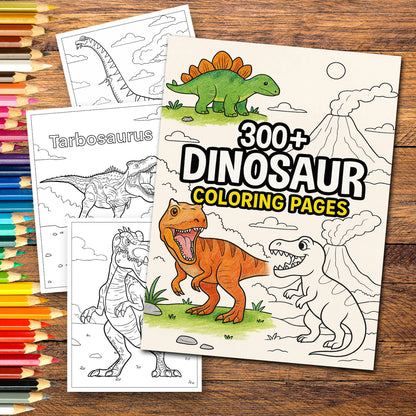 300+ Dinosaur Coloring Pages | Kids Printable Coloring Book PDF | Toddler Activity Book | Preschool Busy Book | Dinosaur Coloring Printables