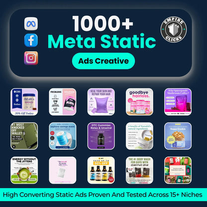 1000 Meta Ad Templates Canva Bundle: Facebook, Instagram, Shopify