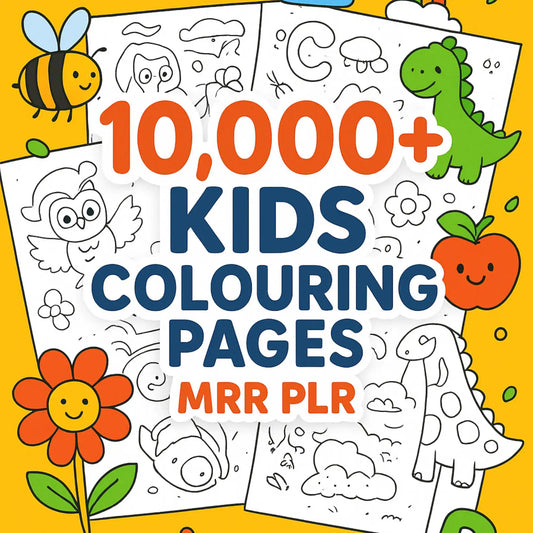 10,000+ Coloring Pages Mega Bundle PLR Kids